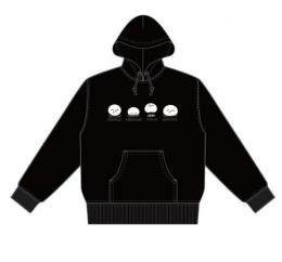 【予約12月上旬発送予定】　もこうのがんごりパーカー  ブラック